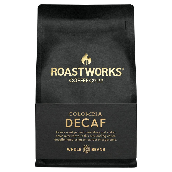 Roastworks Decaf Colombia Caxe de grains entiers 200g