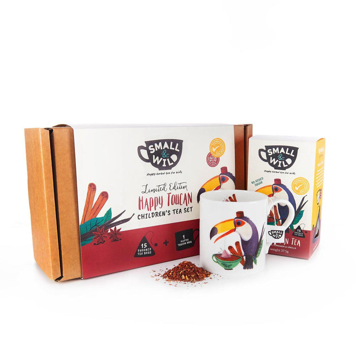 Small & Wild Happy Toucan Tea and Mug Gift Set 37g