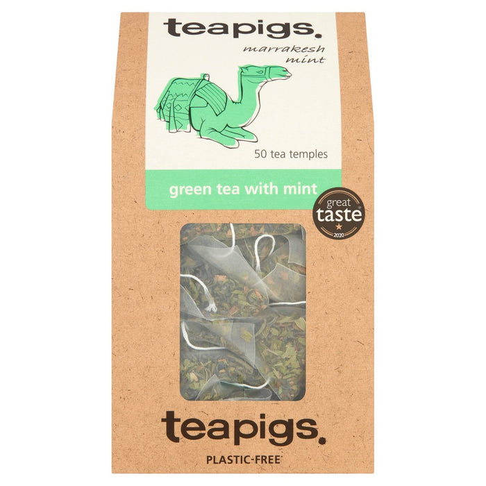 TEAPIGS SAGS DE TEA VERTS AVEC LA MINT 50 PAR PACK