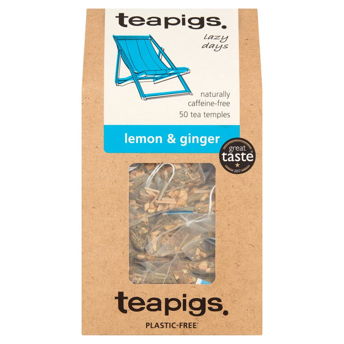 Tapigs Bolsas de té de limón y jengibre 50 por paquete