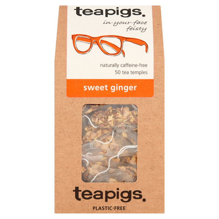 TEAPIGS SAGS DE TEA DE GINGER SWEET 50 par paquet