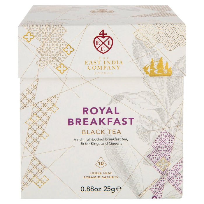 The East India Company Royal Breakfast Black Tea Pyramid Sacs 10 par paquet