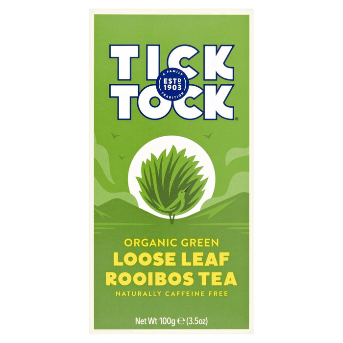 Tick Tock Organic Rooibos Loose Leaf GreenTea 100g