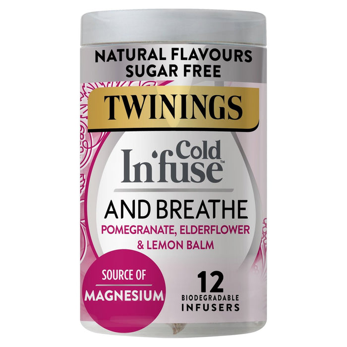 Twinings Cold In'fuse & Breathe avec une fleur de sureau de grenade et du magnésium 12 par paquet