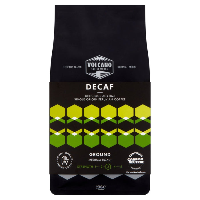 Volcano Coffee Works Decaf Delicious Anytime Ground Coffee 200g