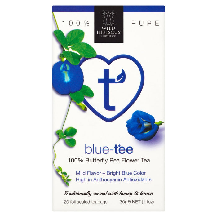 Wild Blue Pea Hibiscus Tea Bags 20 per pack - Special Offer