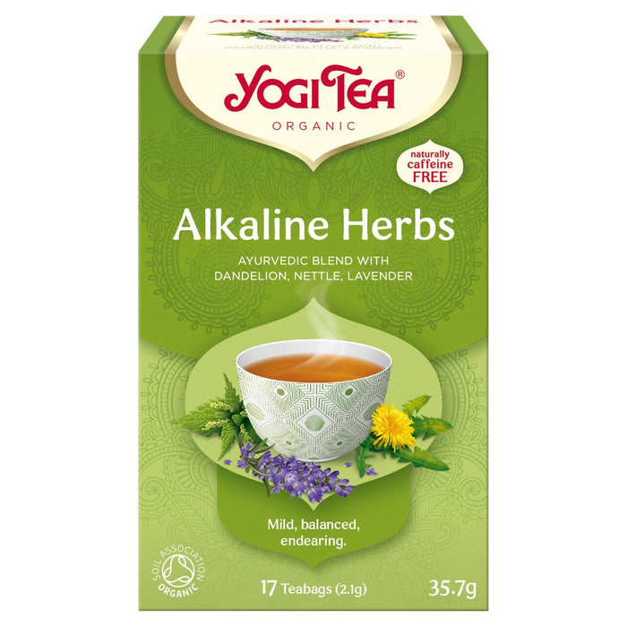 Hierbas alcalinas orgánicas de té de yogui 17 por paquete