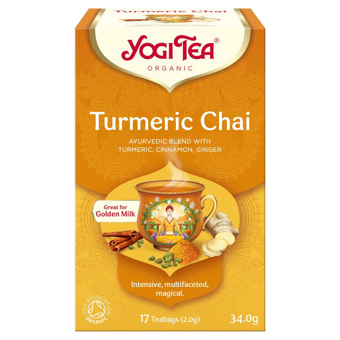 Yogi -Tee Bio -Kurkuma Chai Teebeutel 17 pro Packung