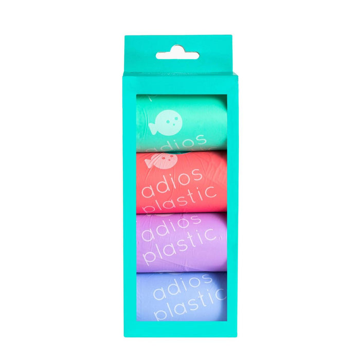 Adios Compostable Dog Poo Sacs Rainbow 120 par paquet