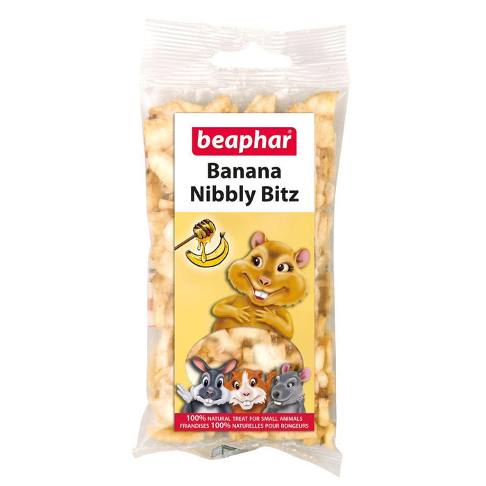 Beaphar Banana mordisco bitz para animales pequeños 50g