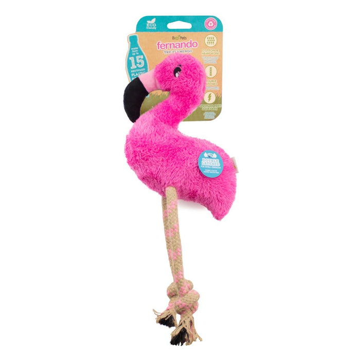 Beco Haustiere Dual Material Hundespielzeug Flamingo Medium