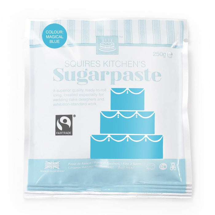 Squires Kitchen Blue Fairtrade Sugarpaste prêt à rouler 250g