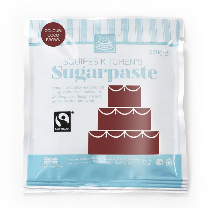 Squires Kitchen Brown Fairtrade Sugar Paste listo para rodar Fraing 250G