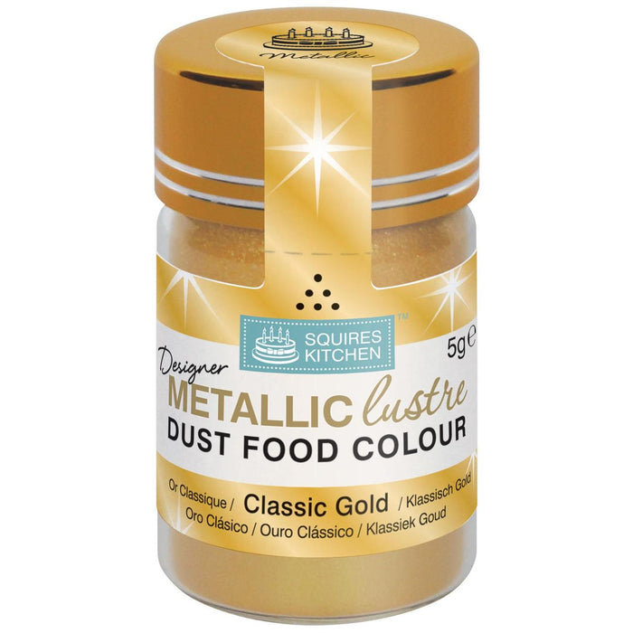 Squires Kitchen Designer Metallic Lustre Dust Classic Gold 5g