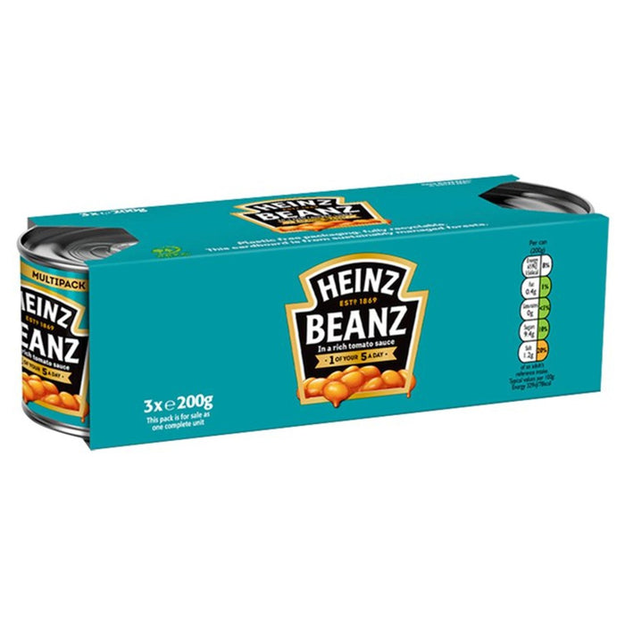 Heinz gebackene Beanz in Tomatensauce Triple Pack 3 x 200 g