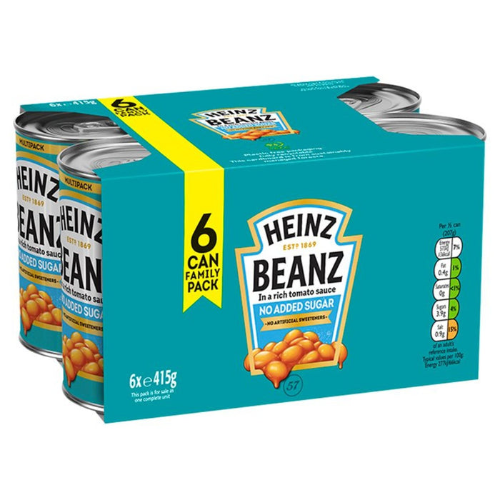 Heinz Beanz sin azúcar agregada 6 x 415g