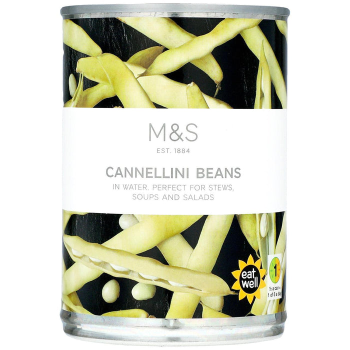 M&S cannellini frijoles en agua 400g