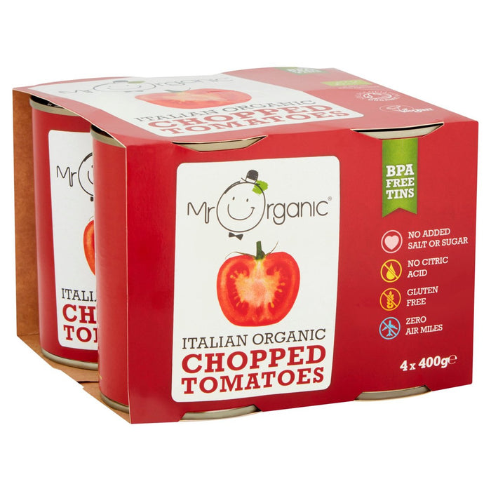 Mr Organic Chopped Organic Italian Tomatoes 4 x 400g