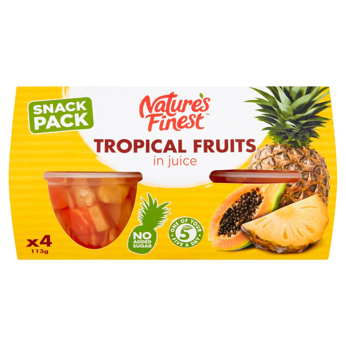 Les plus beaux pots de fruits de la nature salade de fruits tropicaux 4 x 113g