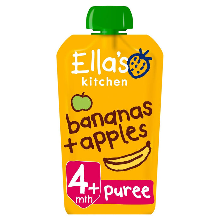 Ella's Kitchen Bananas y Manzanas Orgánicas Bolsa Bebé 4+ Meses 120g 