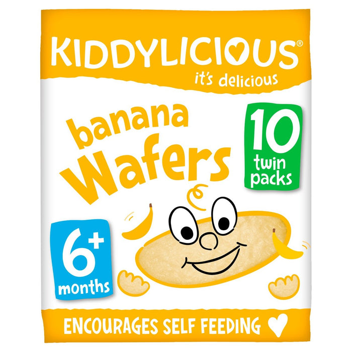 Kiddylicious Banana Wafers 6months+ 10 x 4g - Special Offer