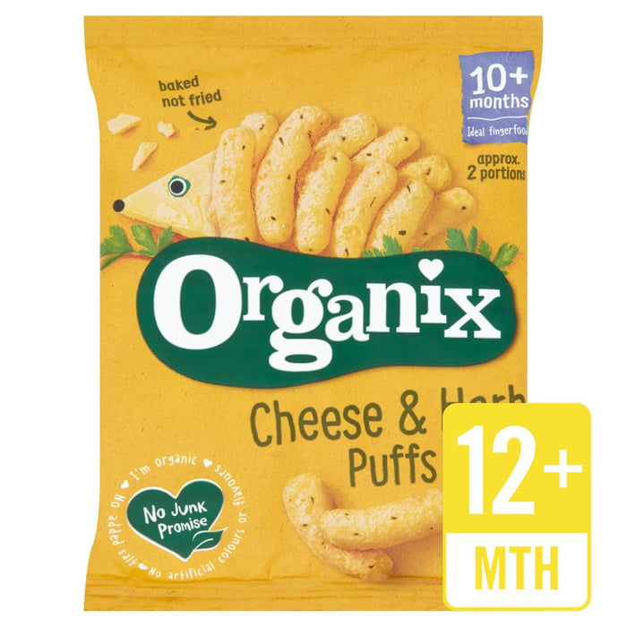 Organix Käse & Kräuter Bio -Fingerfood -Kleinkind Mais -Puff 15g