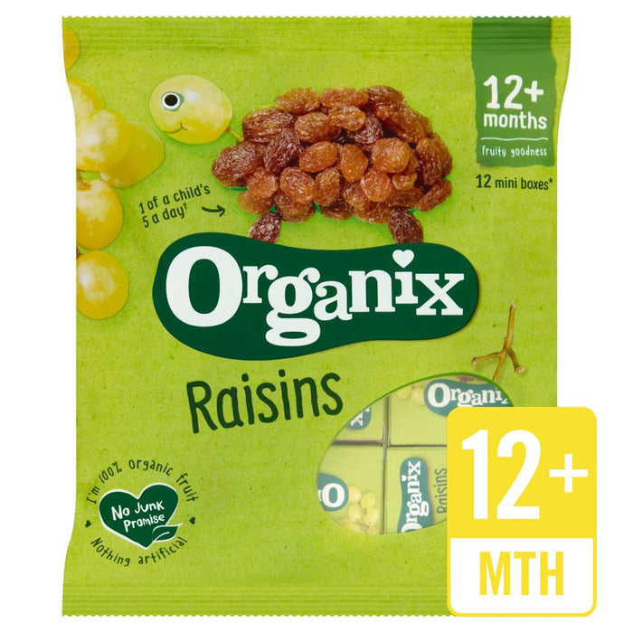 Organix Mini Bio -Rosinenfrüchte Snack Boxen Multipack 168g