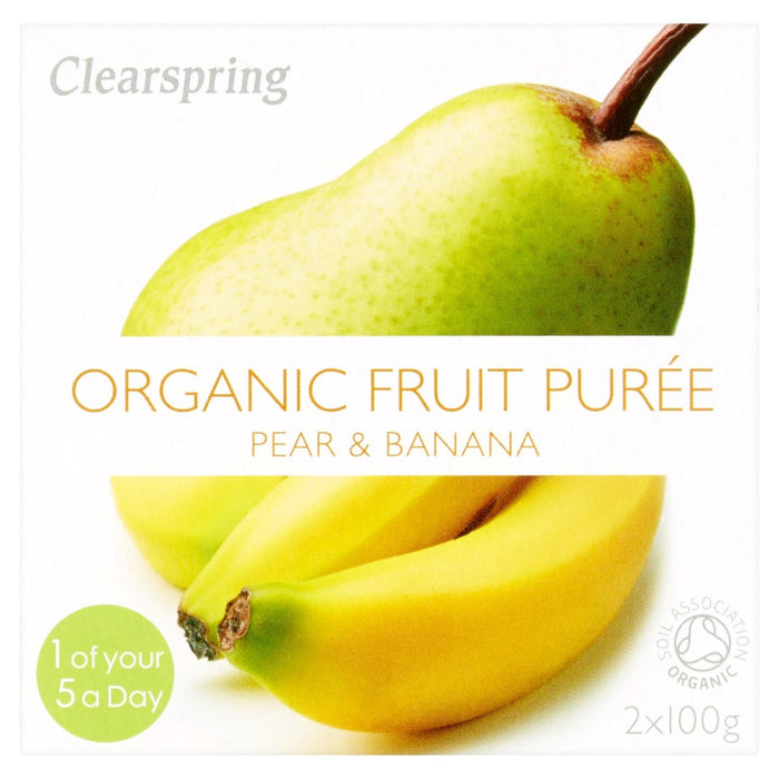 Clearspring Organic Pear & Banana Puree 2 x 100g