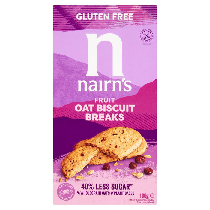 Nairns glutenfreie Keksbrüche Hafer & Frucht 160G