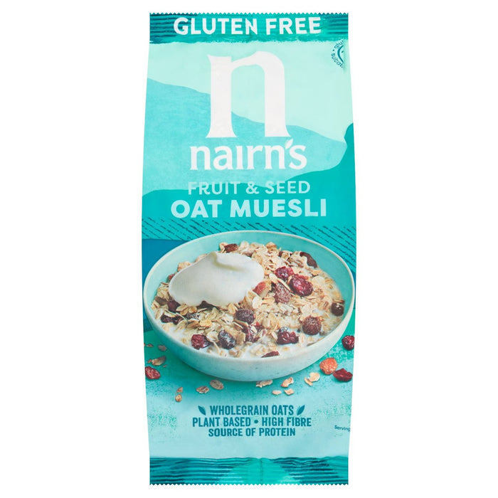 Muesli de avena con frutas y semillas sin gluten de Nairn's 450 g 