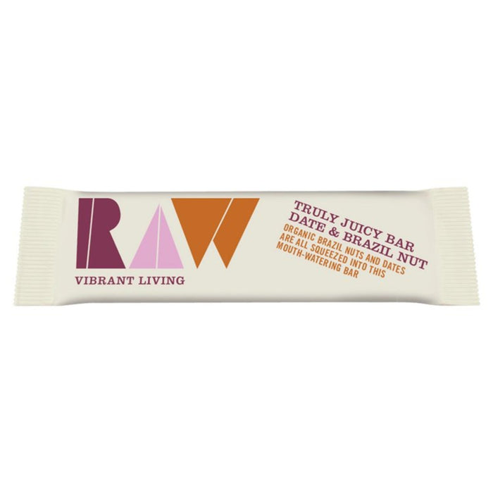 Barrita Raw Health Organic Truly Juicy de dátiles y nuez de Brasil 46g 