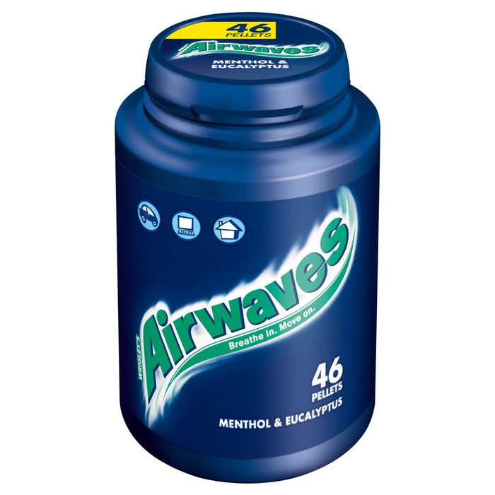 Wrigleys Airwaves Menthol & Eucalyptus Zuckerfreier Kaugummi -Flasche 46 pro Pack