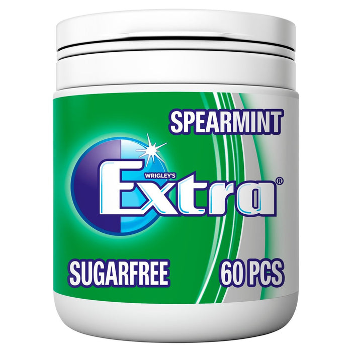 Wrigleys Extra -Spearmint -Kaugummi -Zuckerfreie Flasche 60 pro Pack