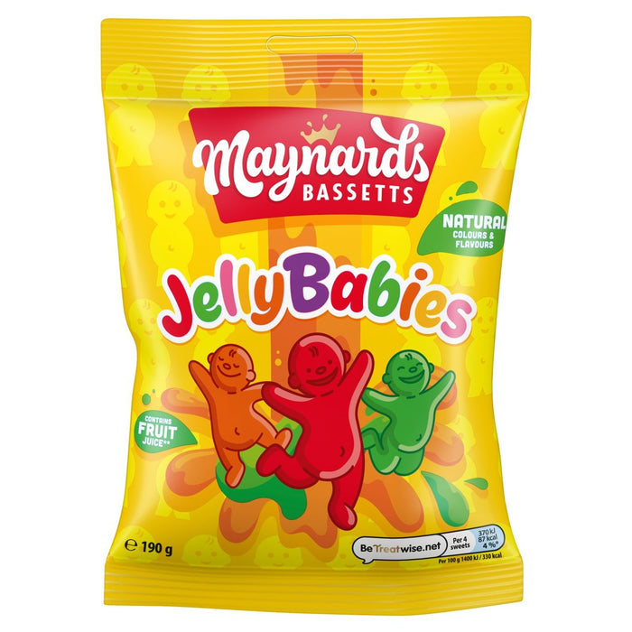 Maynards Bassetts Jelly Babies Golosinas Bolsa 190g 