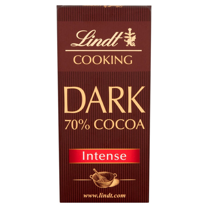 LINDT 70% Dark Cooking Chocolate Bar 200g