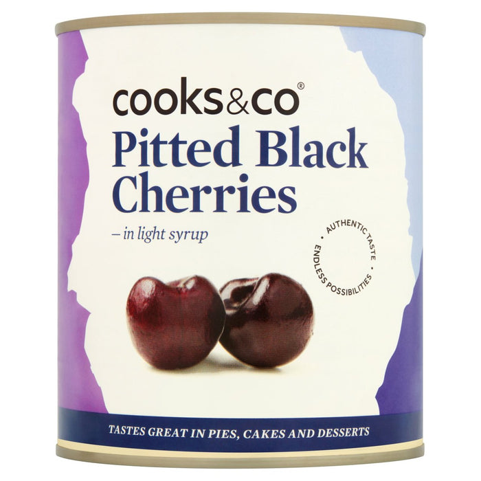 Cooks & Co Pitted Black Cherries 850G