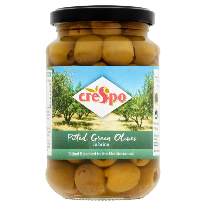 Crespo Pitted Green Olives 354g