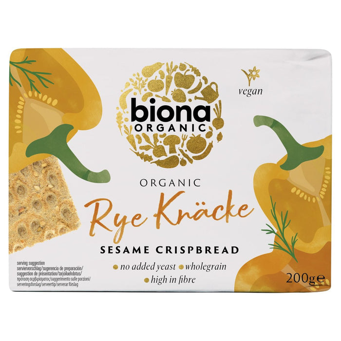 Biona Organic Rye Sesame Crispbread 200g