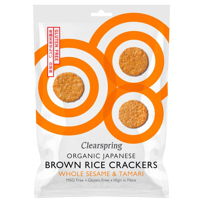 ClearSpring Organic Sesame Sesame Brown Rice Crackers 40G