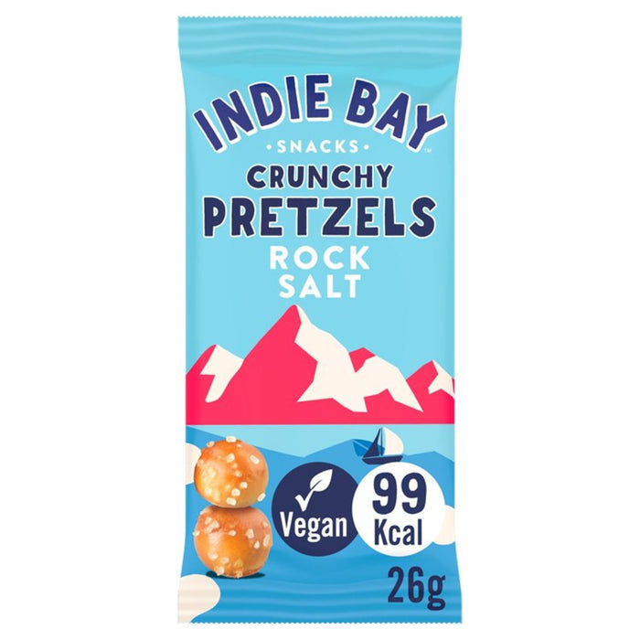 Indie Bay Snacks Spelt Pretzel Bites with Rock Salt 26g