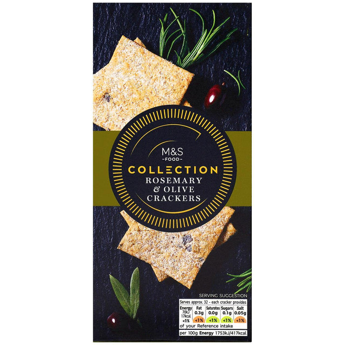 M&S Collection Rosemary & Olive Crackers 130G