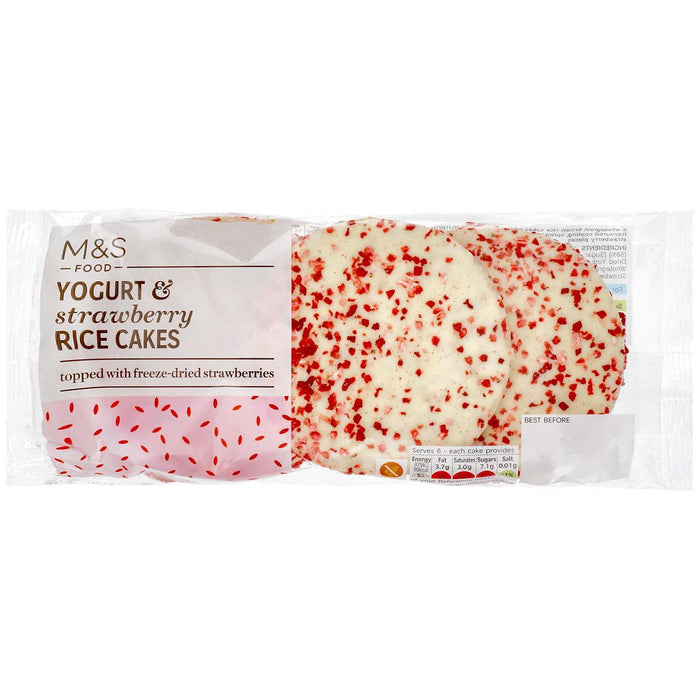 M&S yogurt y pasteles de arroz de fresa 112g