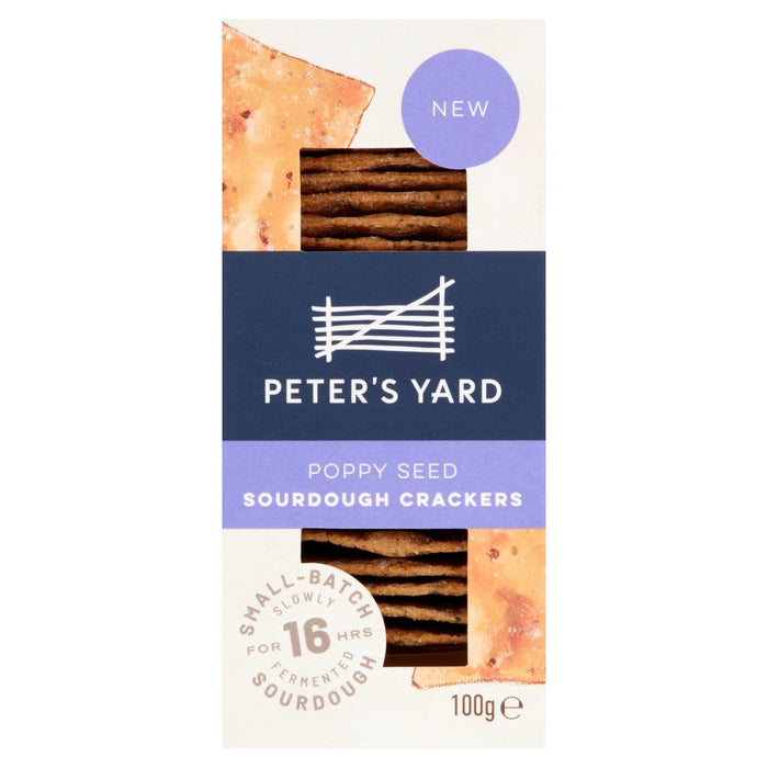 Peter's Yard Poppy Seed Sourdough Crackers 100g