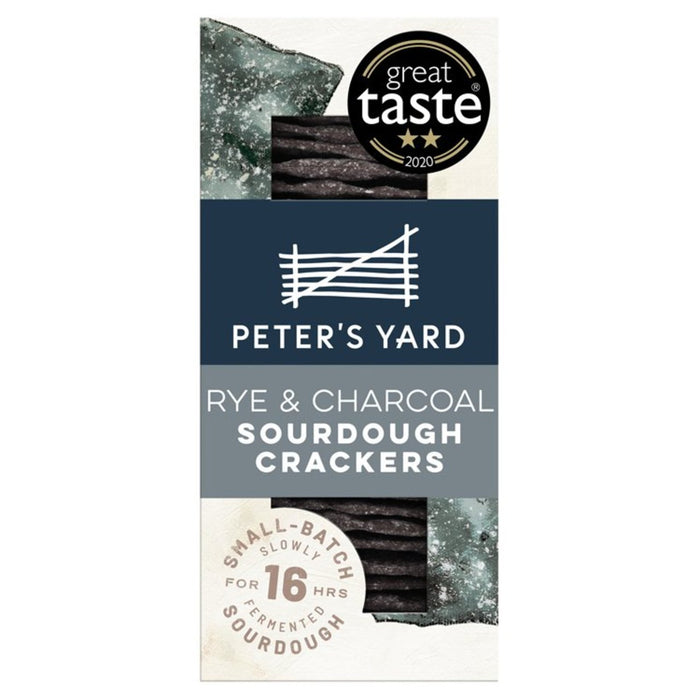 Peter's Yard Rye & Charcoal Sourdough Crackers 90G