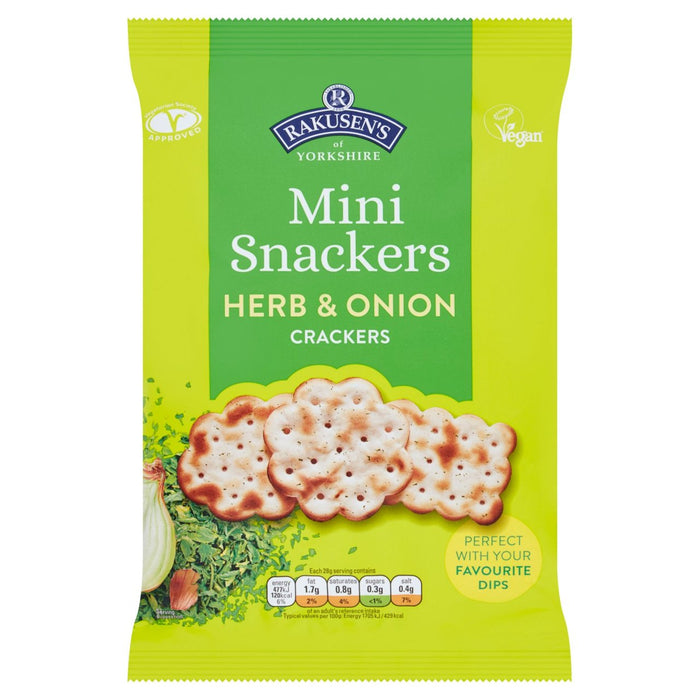 Snackers con sabor a hierba y cebolla de Rakusen 85G