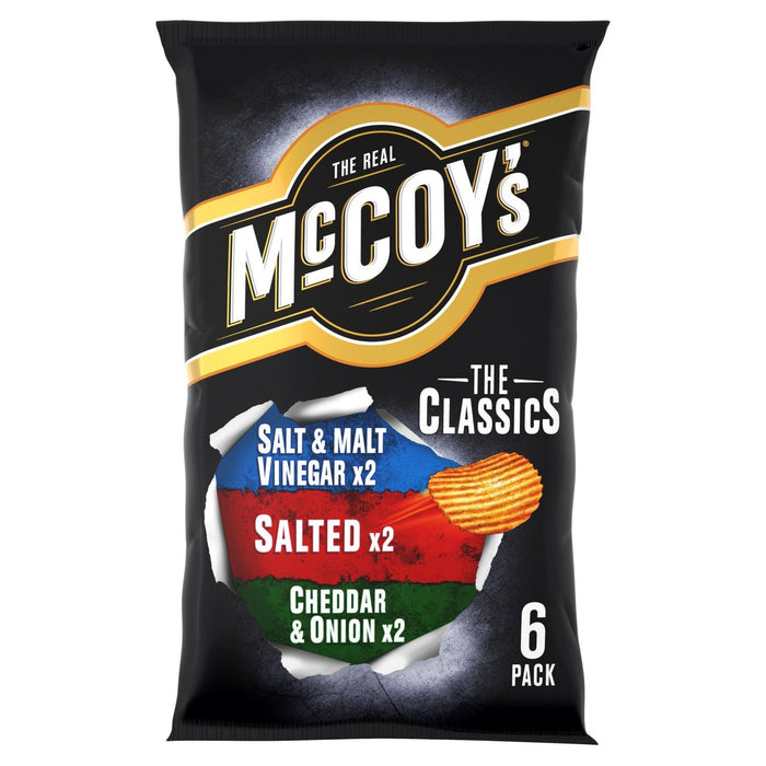 McCoy's Ridge Cut Crisps Variedad 6 x 25 g