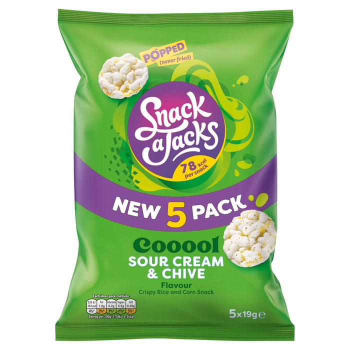 Snack a Jacks Sour Cream & Chive Multipack Rice Cakes 5 per pack