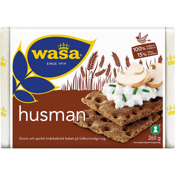 Wasa Husman Rye Crispbread 260G