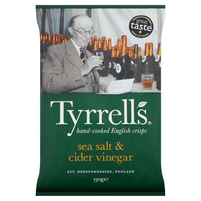 Patatas fritas de vinagre de sidra y sal marina Tyrrells 150 g 