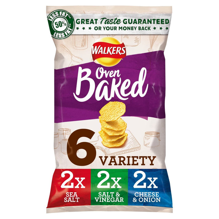 Walkers Ofen gebackene Sorte Snacks 6 x 25g